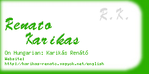 renato karikas business card